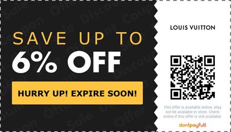 code promo louis vuitton|LOUIS VUITTON Discount Code — $100 Off in January 2024 .